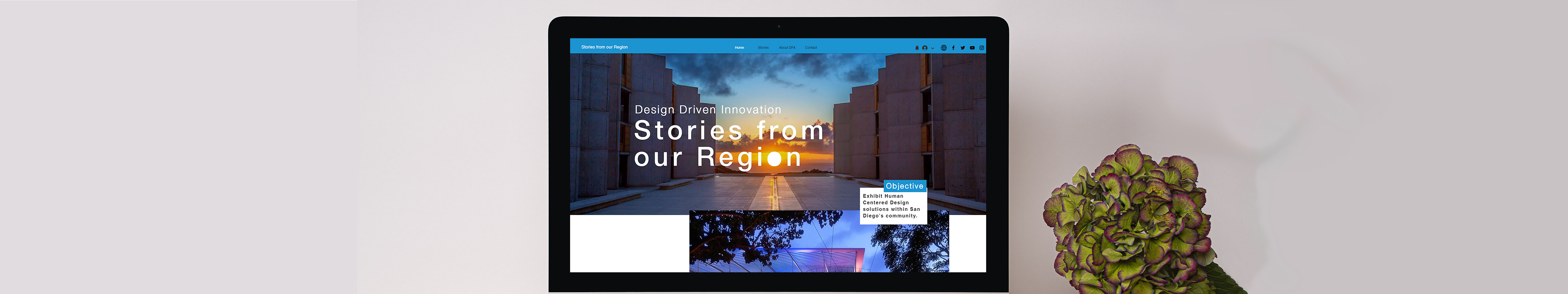 A mockup of the Design Forward Allience website proposal